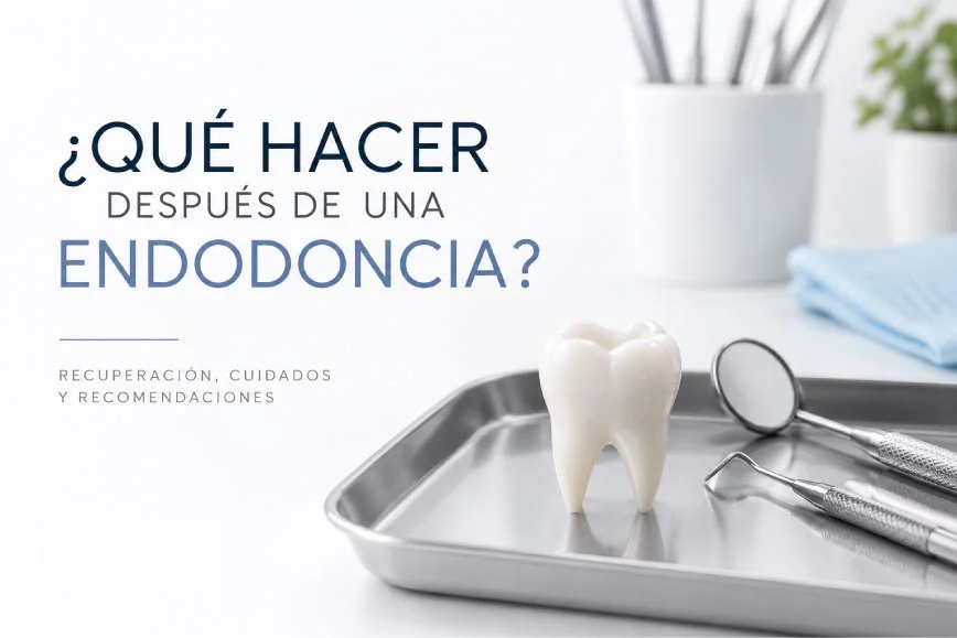 Paciente recibiendo indicaciones tras endodoncia